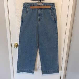 Everlane wide leg jeans light indigo